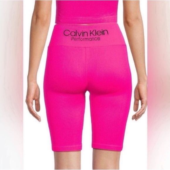 Calvin Klein Women's Bright Pink Bike Shorts M - Picture 1 of 7
